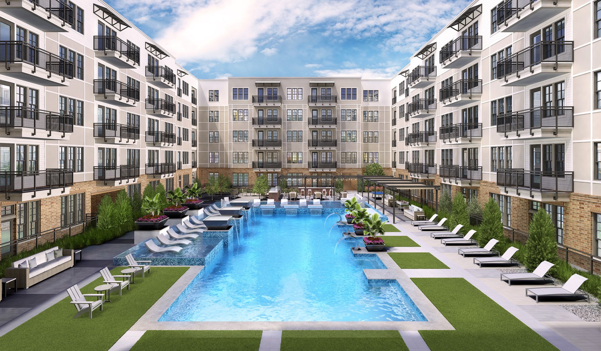 Dallas Deep Ellum luxury apartment pool