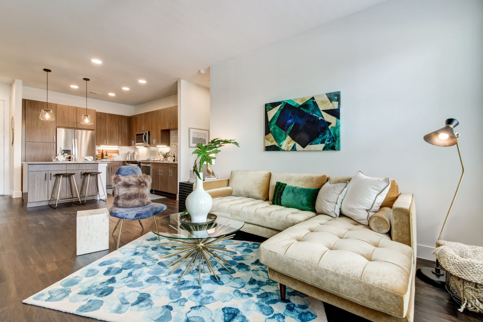 Dallas luxury apartment living room