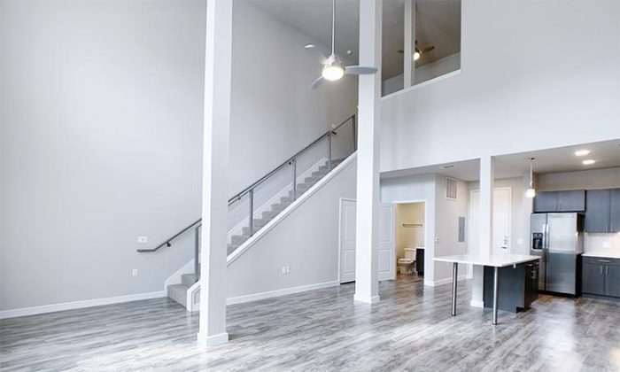 Dallas Richardson luxury apartment living room split level