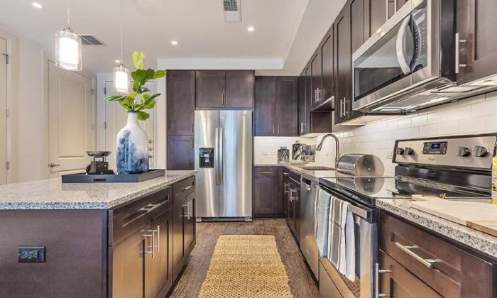Dallas Preston Hollow luxury apartment kitchen