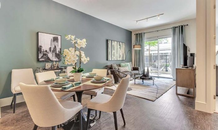 Dallas Preston Hollow luxury apartment living room