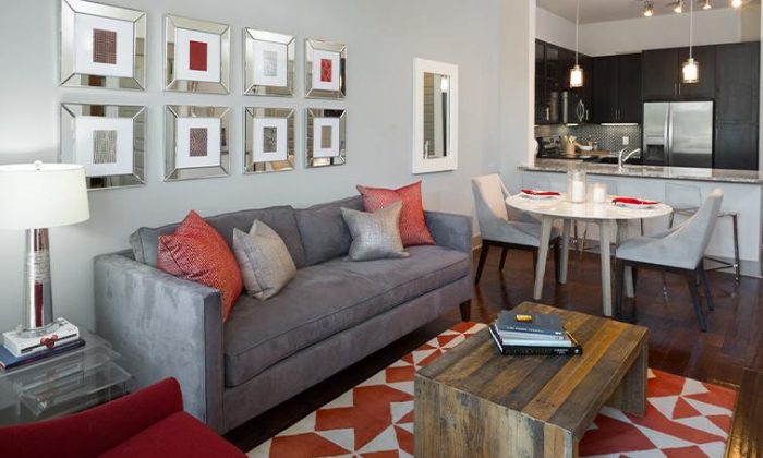 Dallas Henderson luxury apartment living room