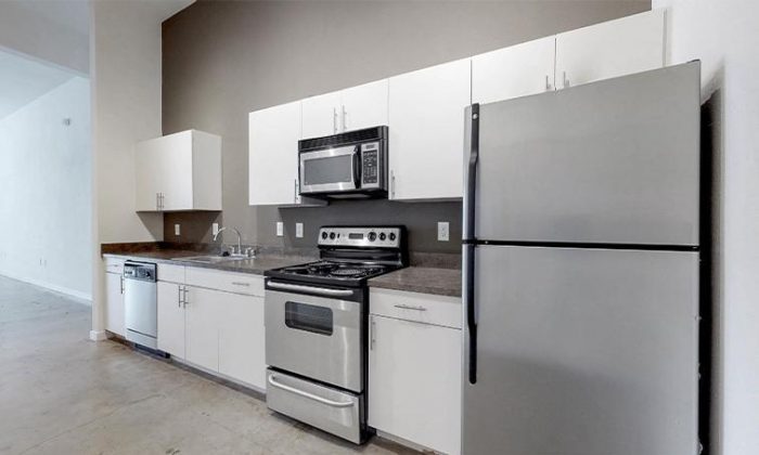 Dallas Design District luxury apartment kitchen