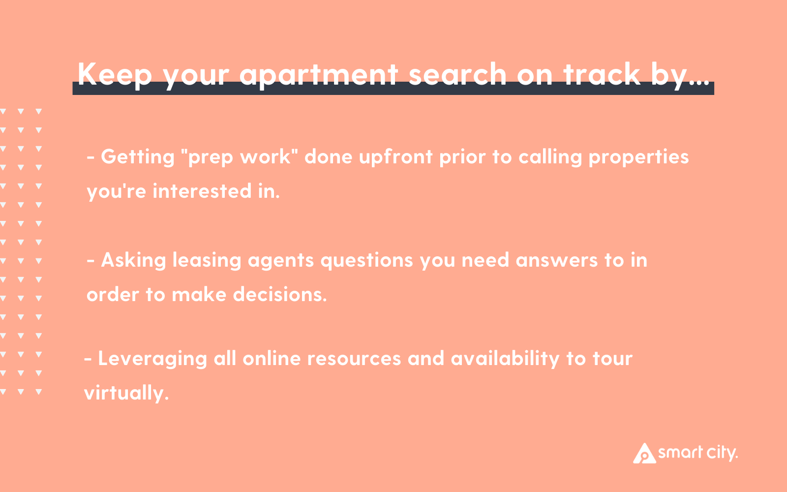 Ways to keep your apartment search on track