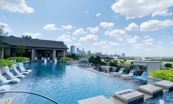 luxury apartment pool