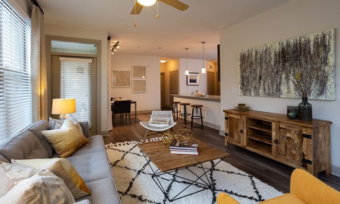 Apartment kitchen and living space Nashville Tennessee