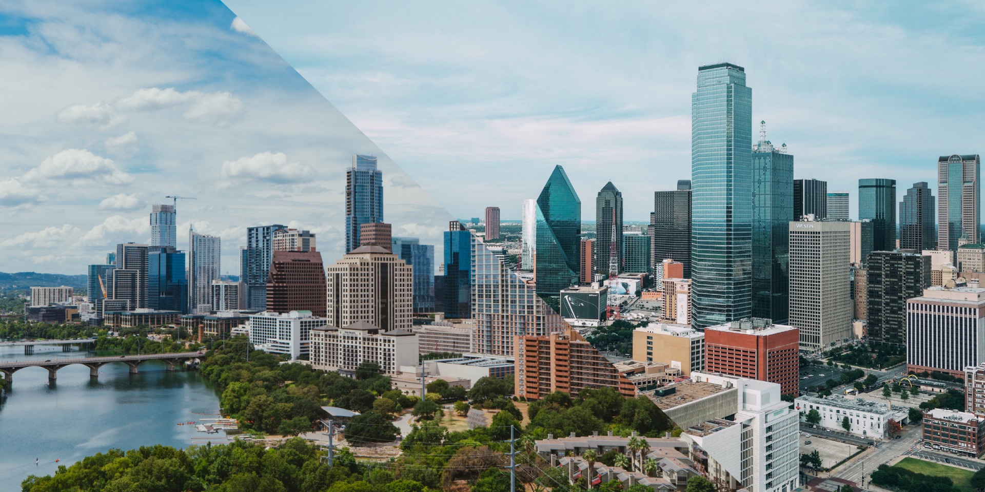 Austin and Dallas skyline