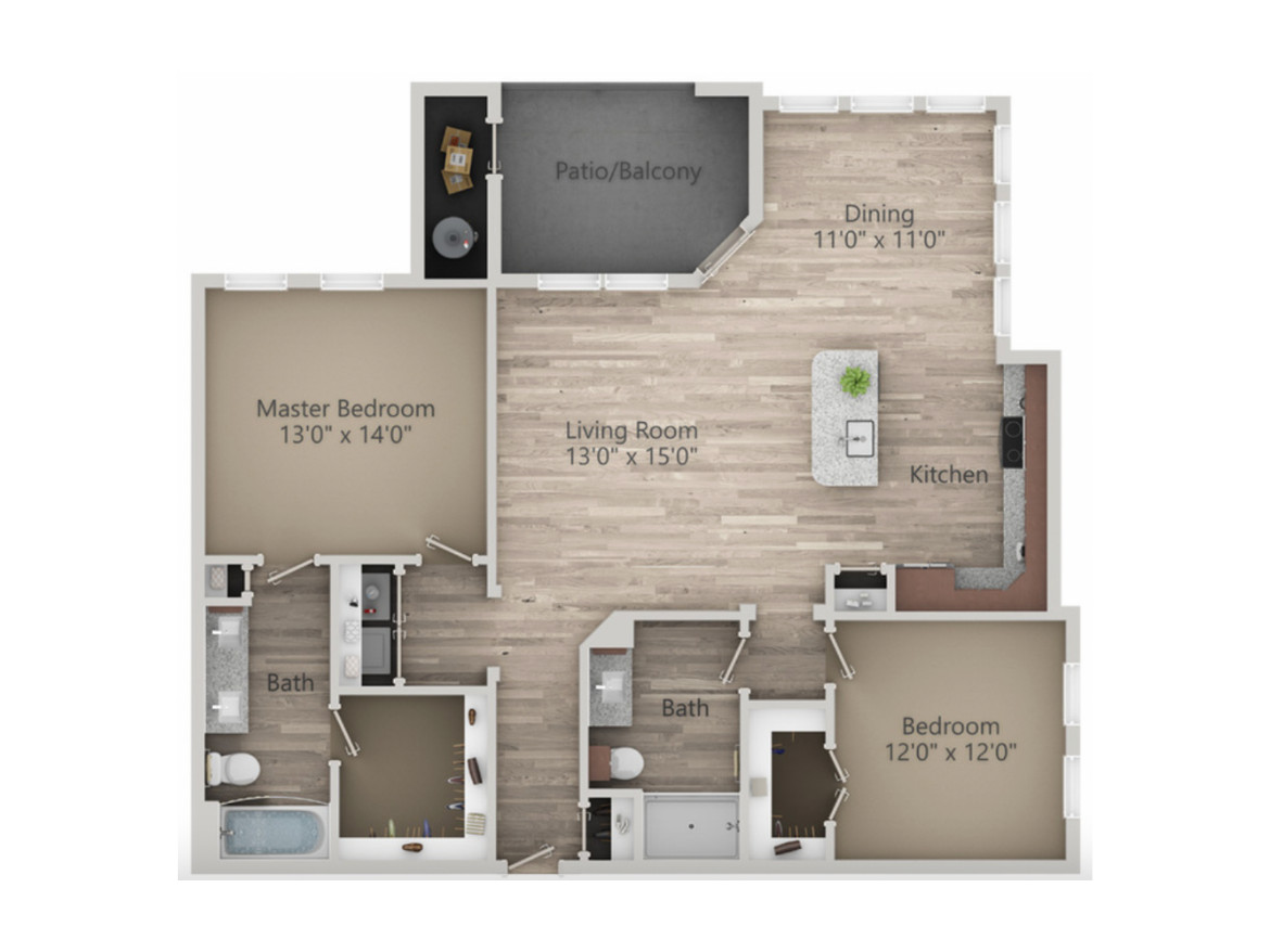 San Antonio Apartment - Floor Plan