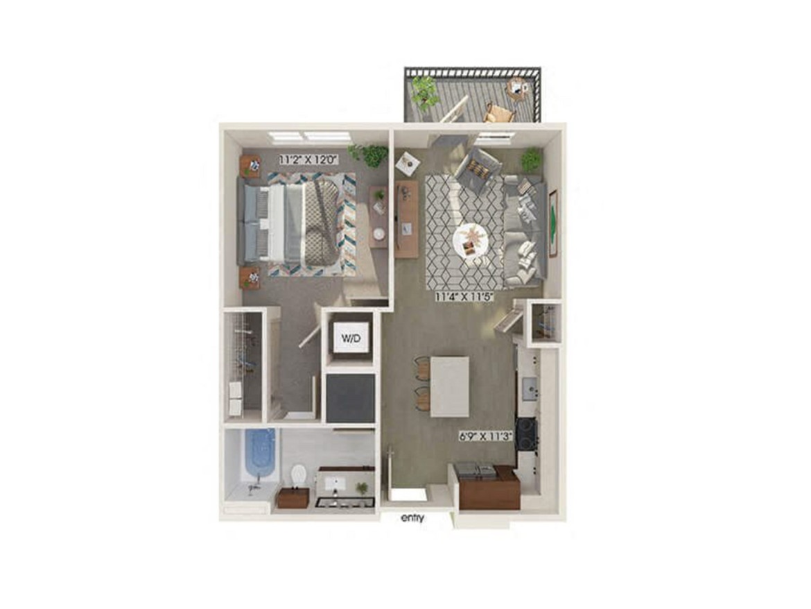 Austin Apartment floor plan 5