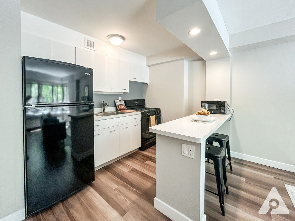 Chicago apartment bedroom kitchen