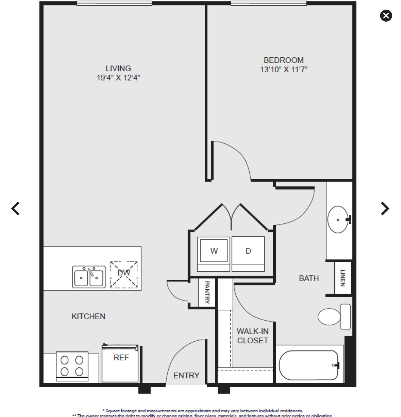 Dallas Apartment Floor Plan