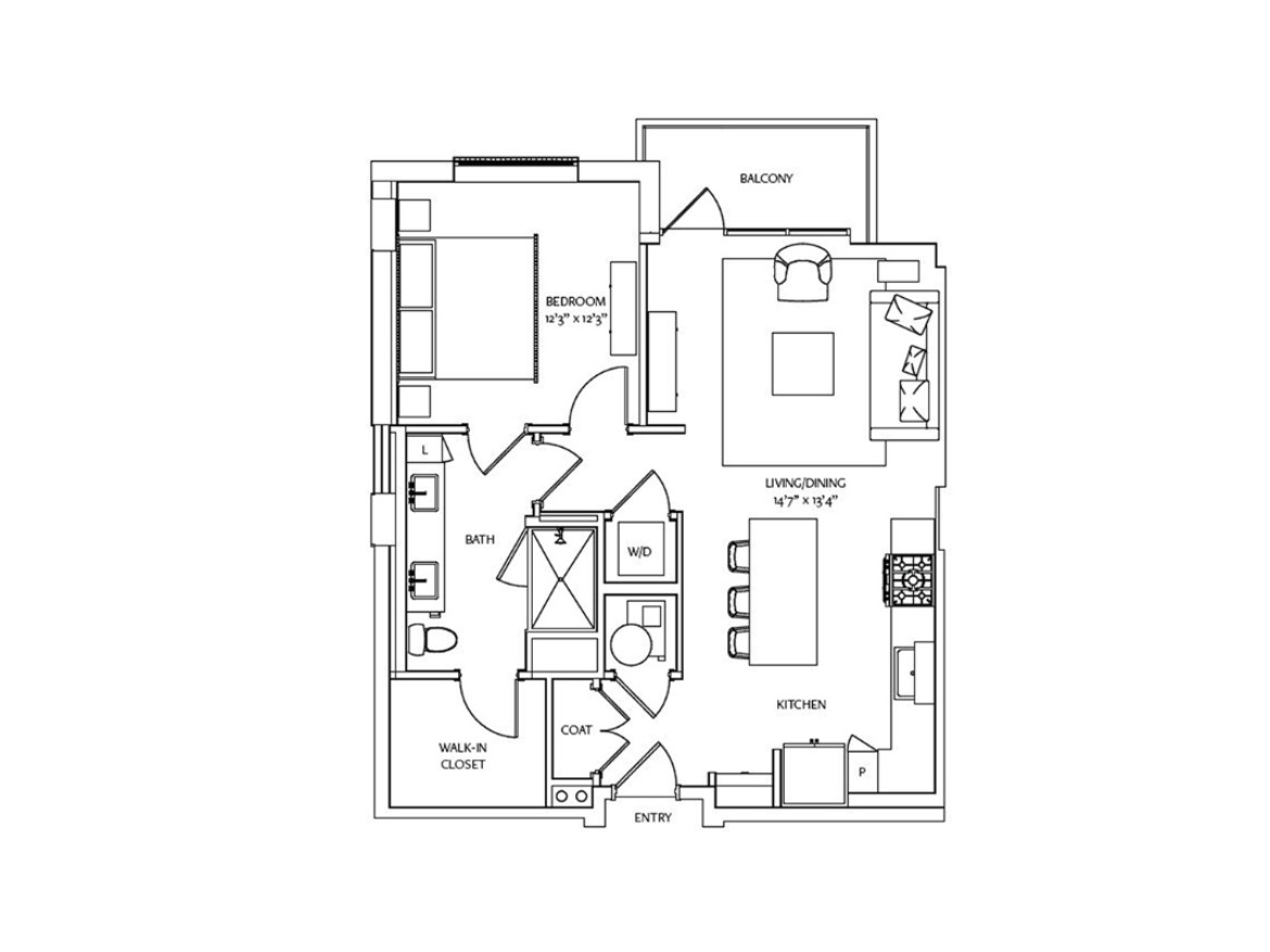 Houston Apartment Floor Plan