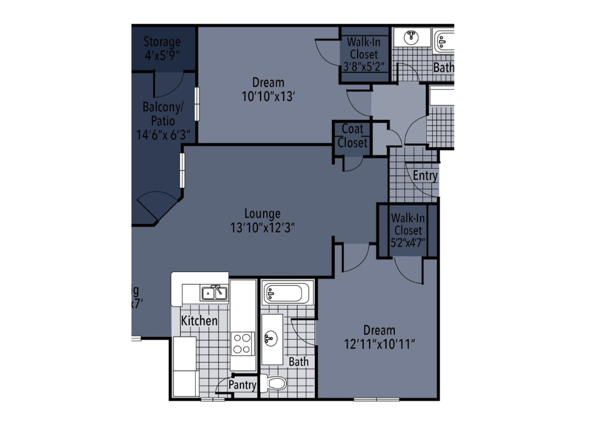 San Antonio Apartment - Floor Plan