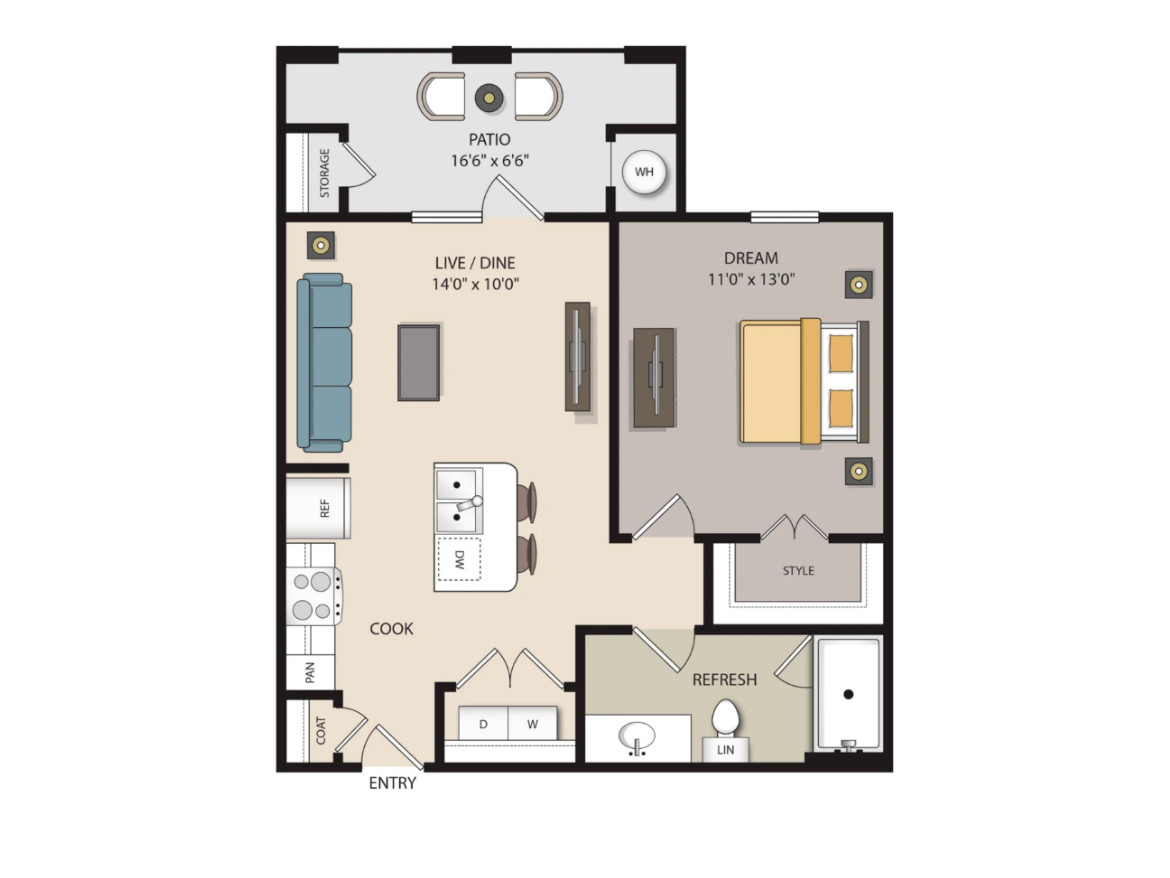 San Antonio Apartment - Floor Plan