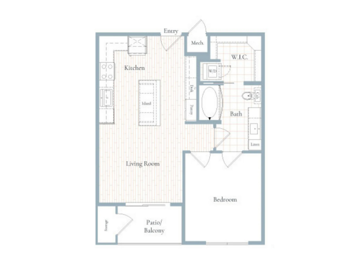 Austin Apartment Floor Plan 1 1