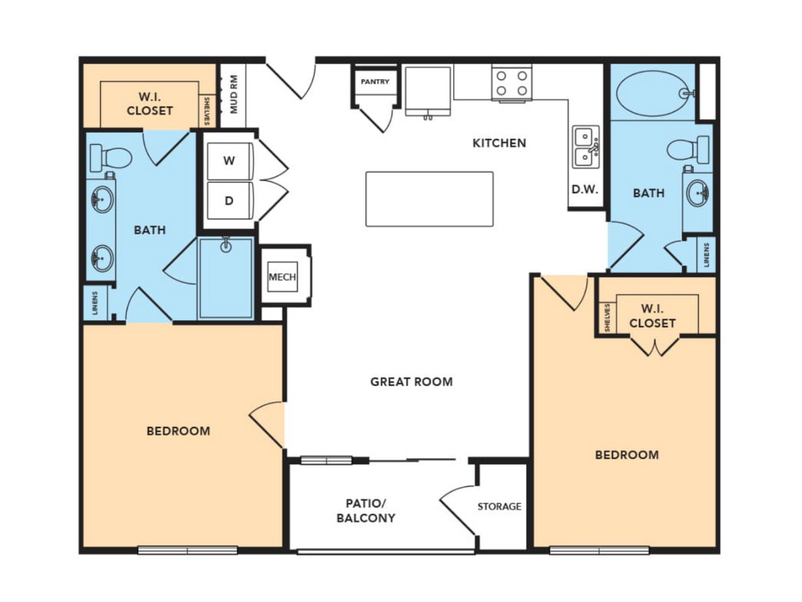 Austin Apartment Floor Plan 2