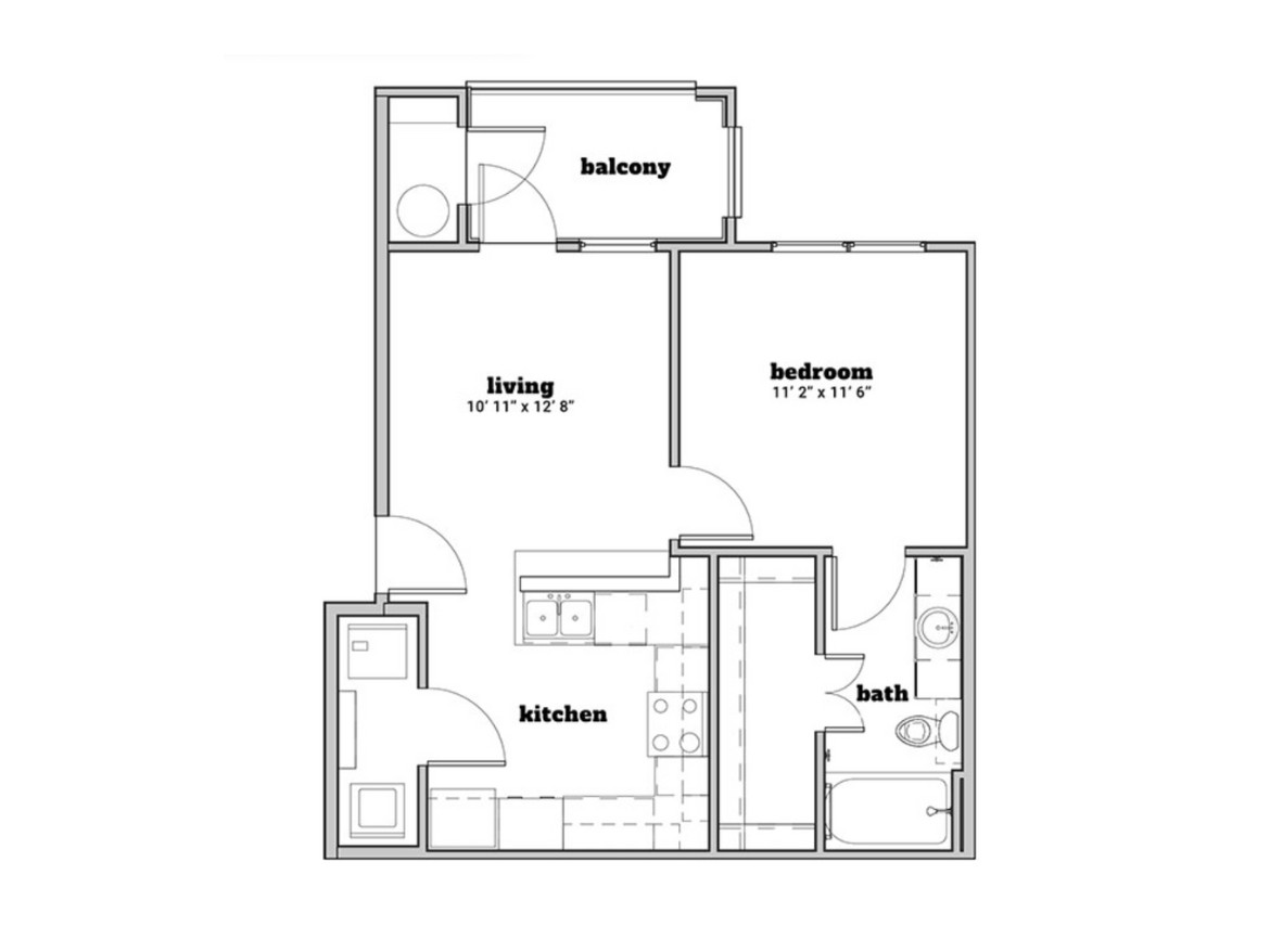 Austin Apartment Floor Plan 5