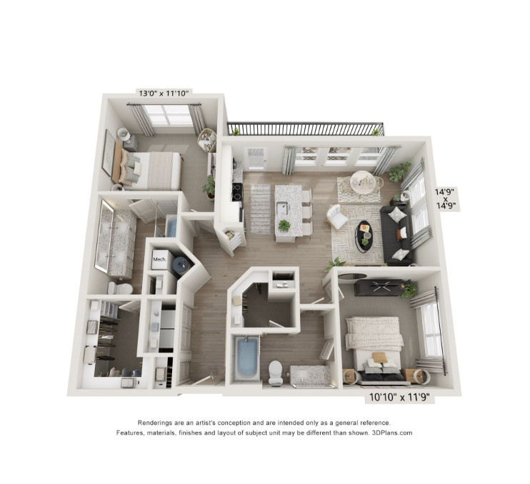 Dallas Apartment Floor Plan