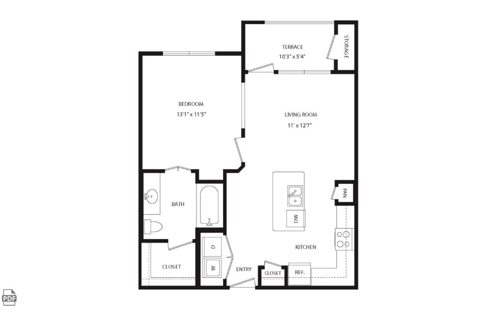 Dallas Apartment Floorplan