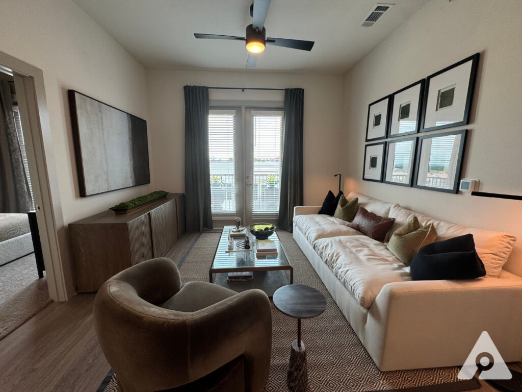 Camp Bowie apartment living room