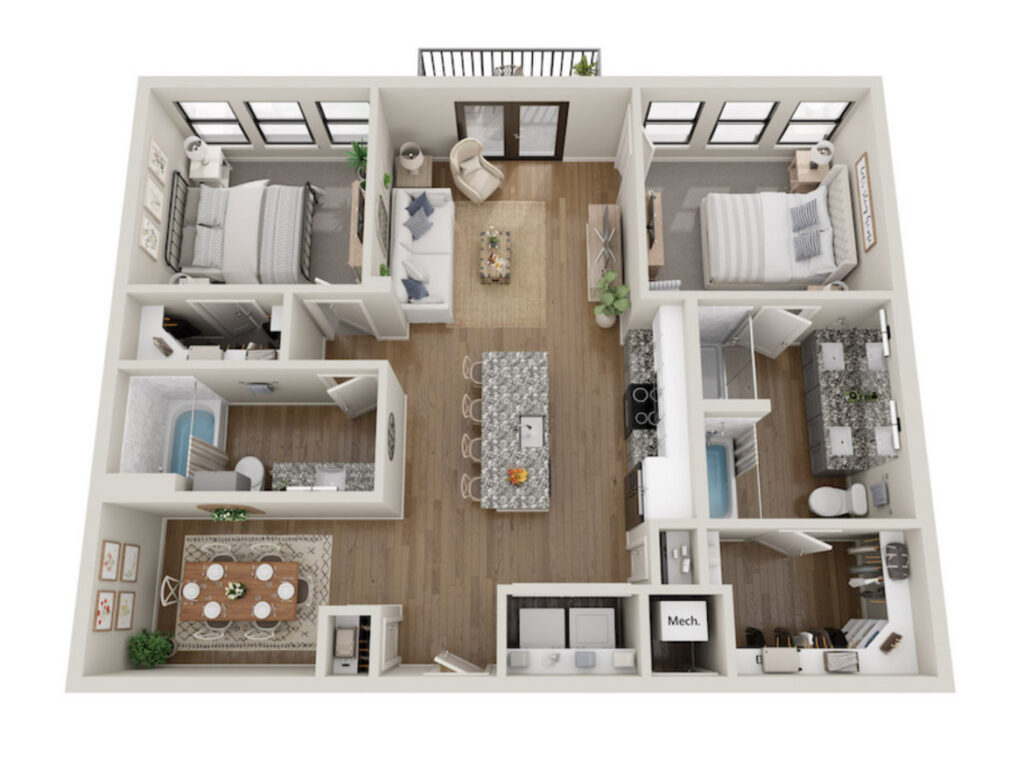 North Worth Apartment Bedroom