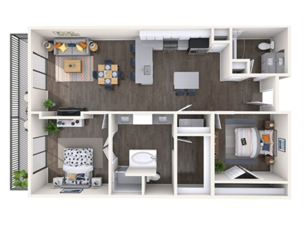 University Apartment Floor plan