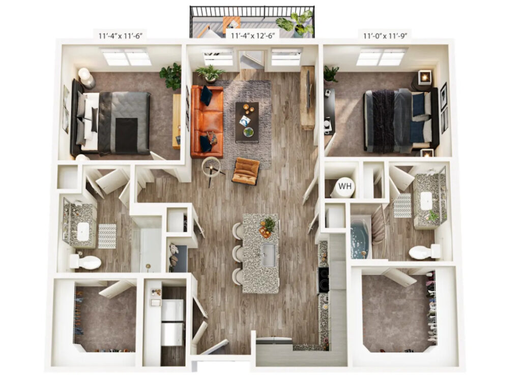 Camp Bowie apartment floor plan