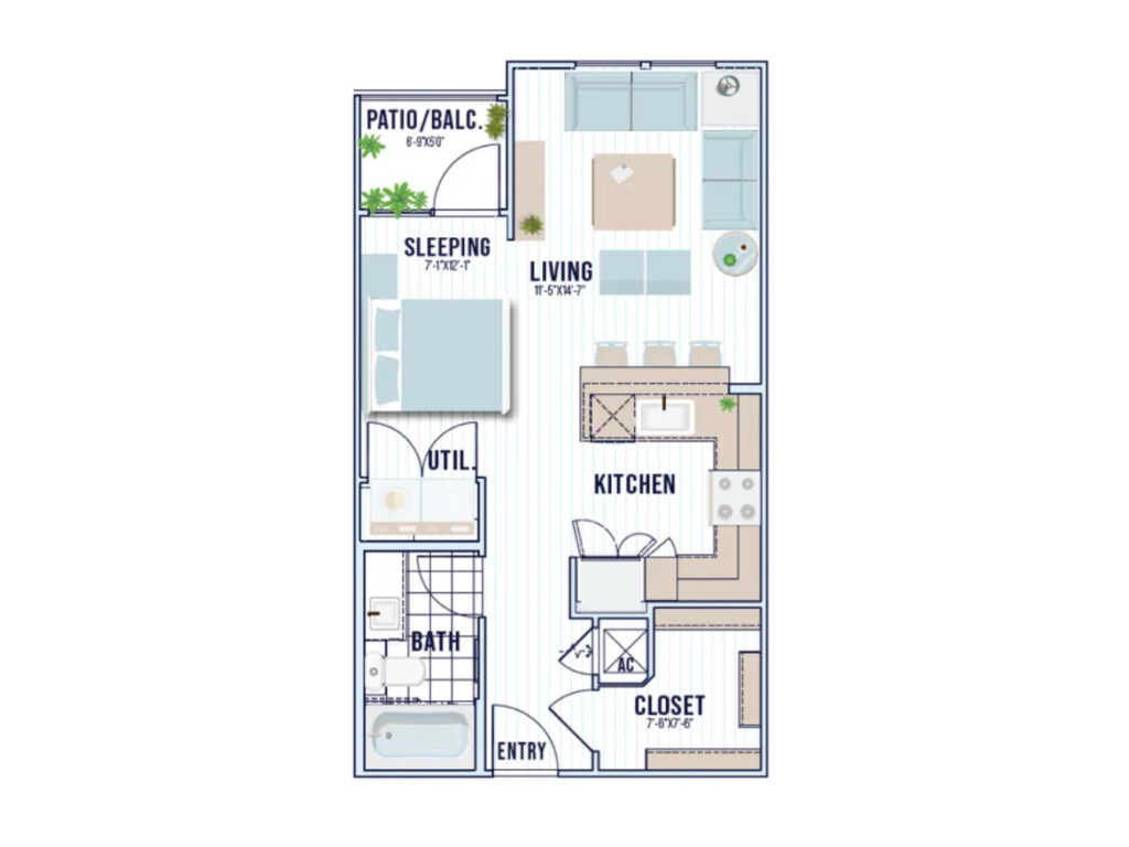 Houston Apartment - Floor Plan