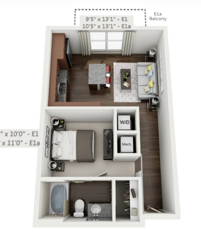 Waterside Apartment Floor plan