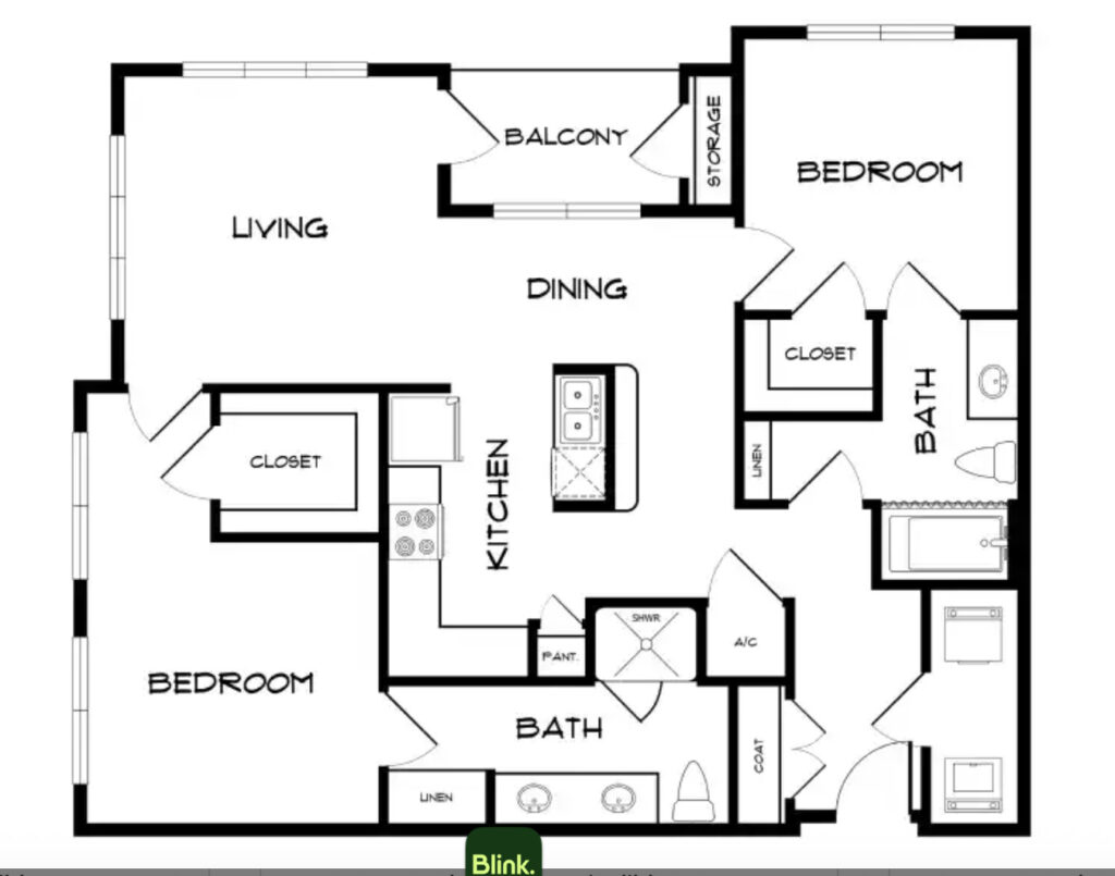 Alliance Fort Worth Apartment Floor Plan