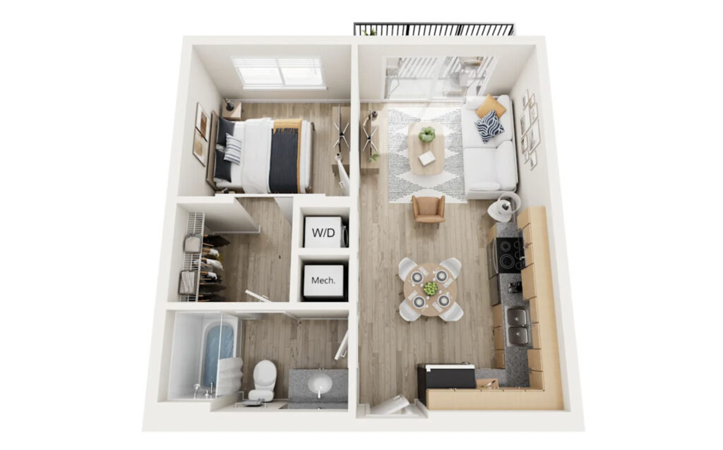 Houston Apartment - Floor Plan