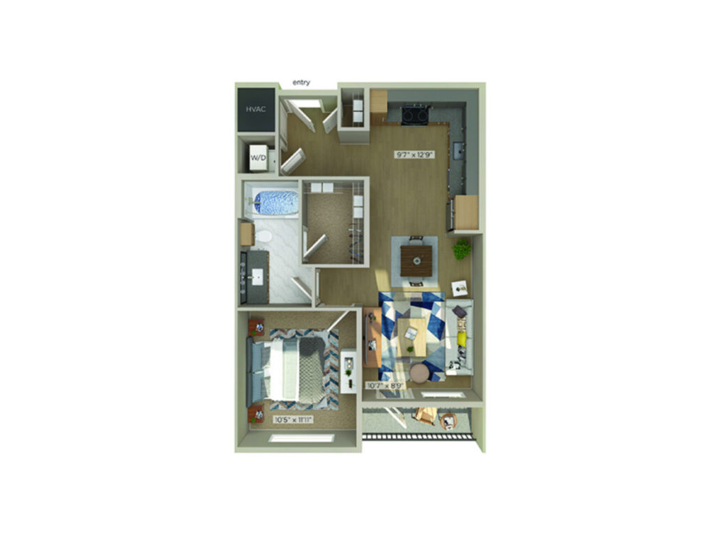 Houston Apartment - Floor Plan