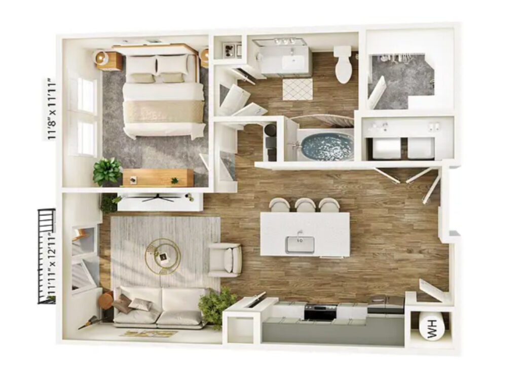 South Fort Worth Apartment floor plan