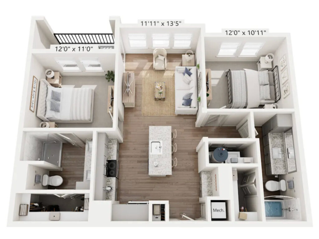 West fort worth Apartment floorplan