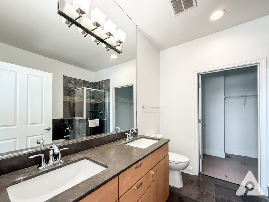 Chicago Apartment primary bathroom