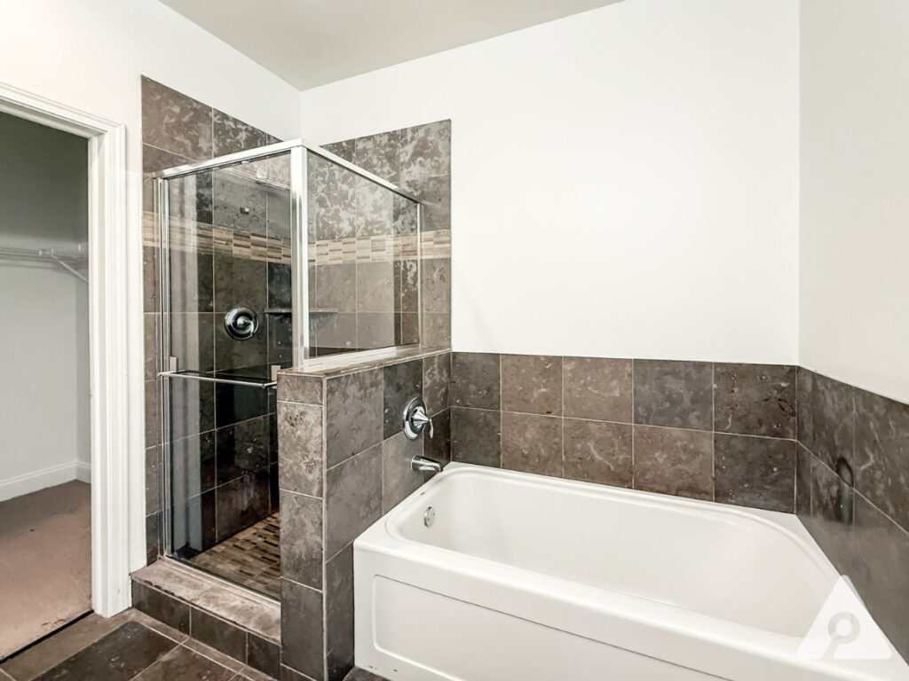 Chicago Apartment primary bathroom