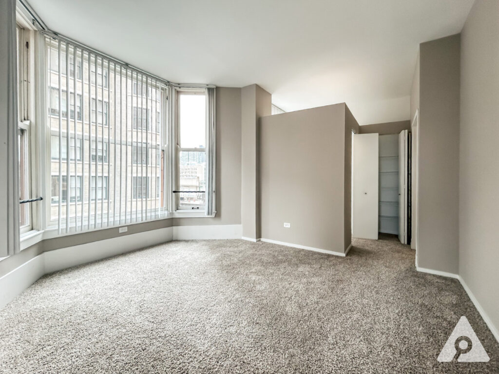 Chicago Apartment primary bedroom