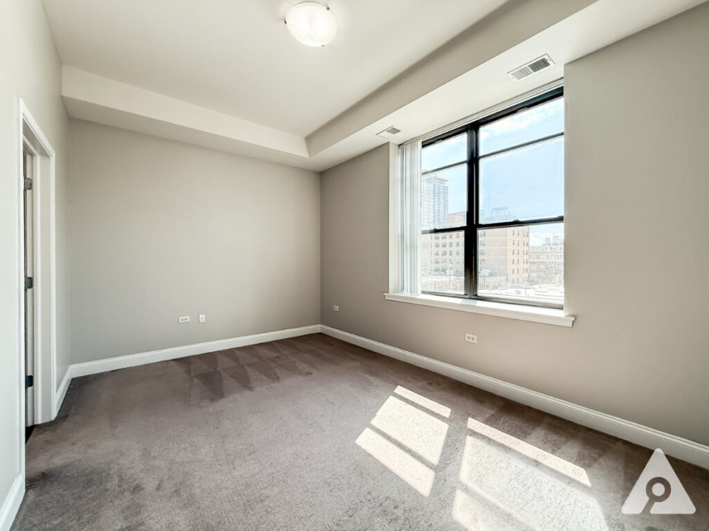 Chicago Apartment primary bedroom