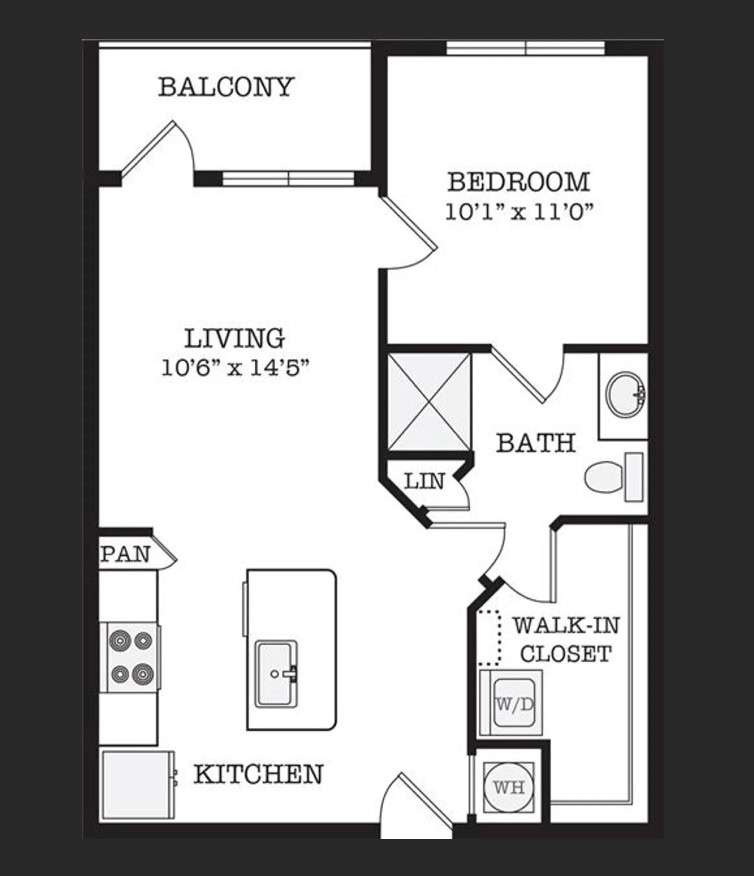 West 7th Apartment Floor Plan