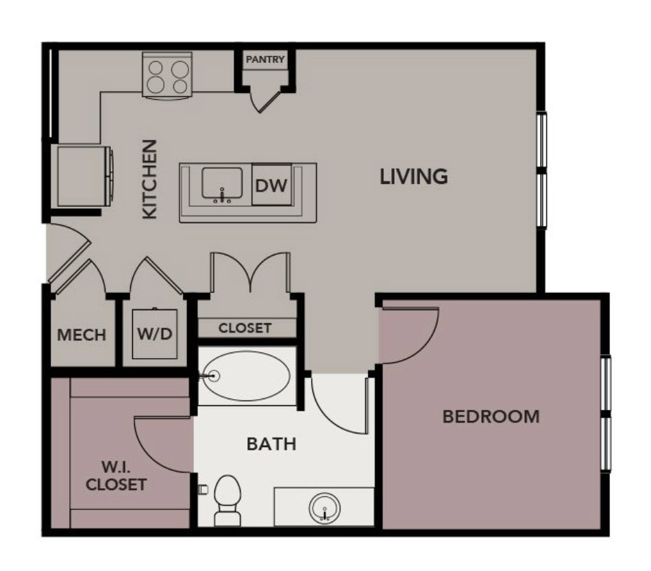 Houston Apartment - Floor Plan