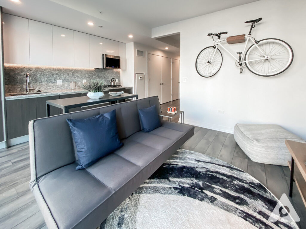Chicago Apartment living space