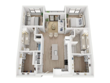 Central Austin Apartment Floor Plan