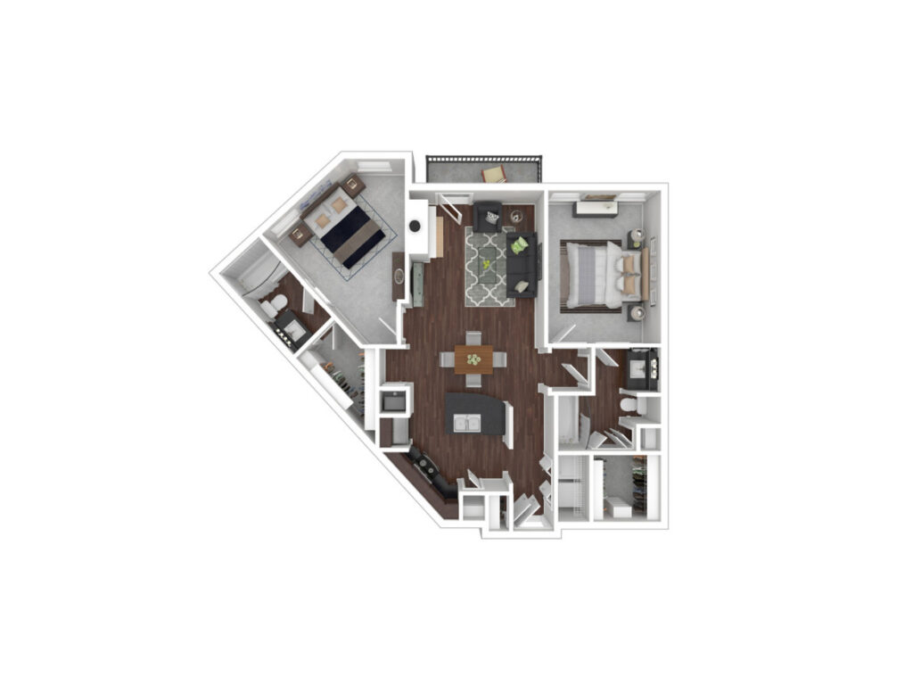 Fort Worth Apartment - Floor Plan