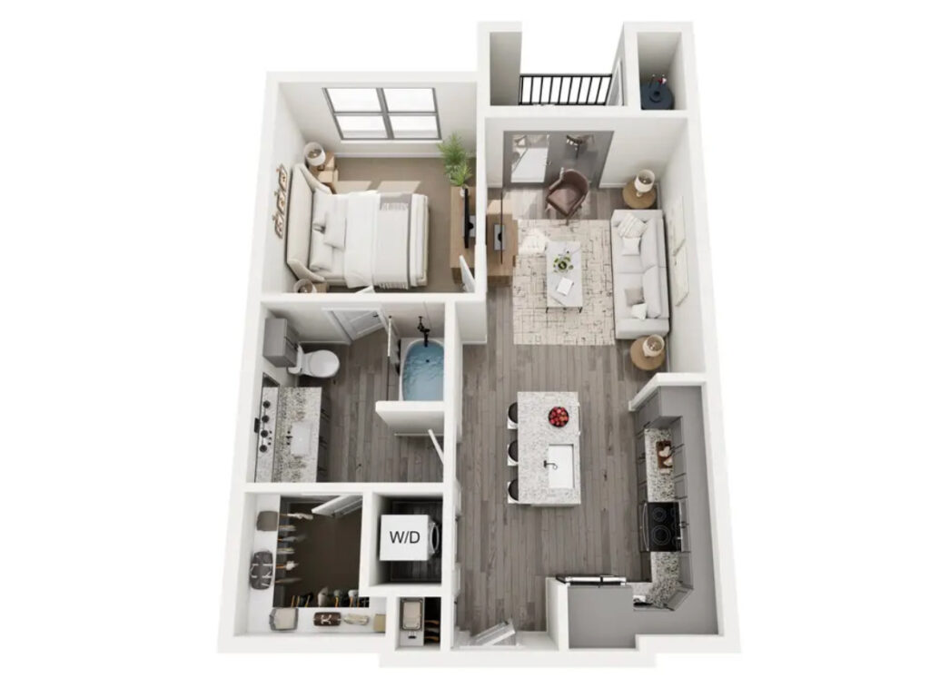 Houston Apartment - Floor Plan