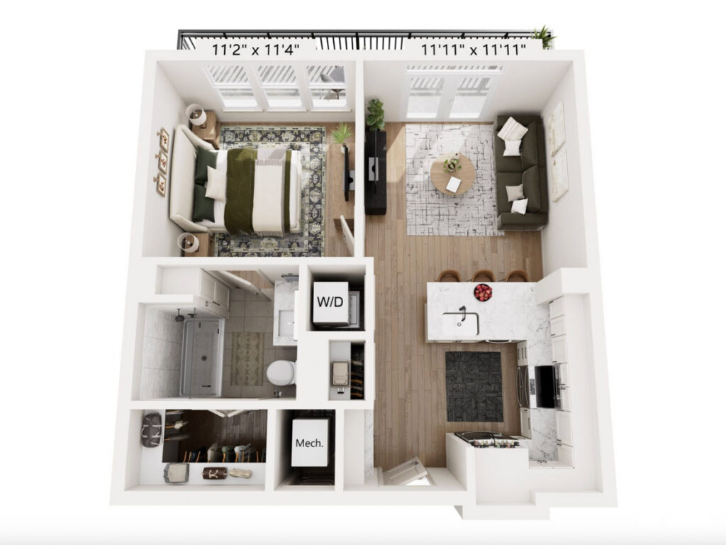 Houston Apartment - Floor Plan