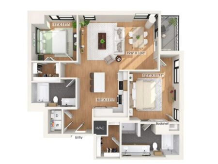 Houston Apartment - Floor Plan