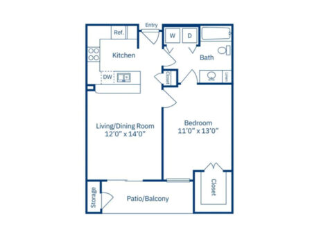 Houston Apartment - Floor Plan