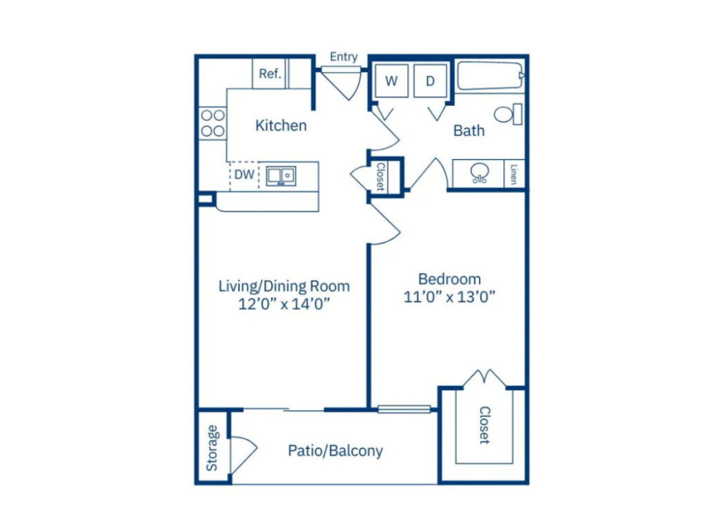 Houston Apartment - Floor Plan