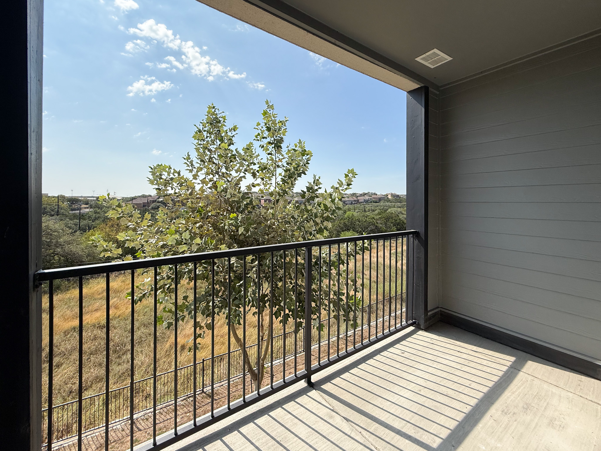 Modern San Antonio apartment balcony