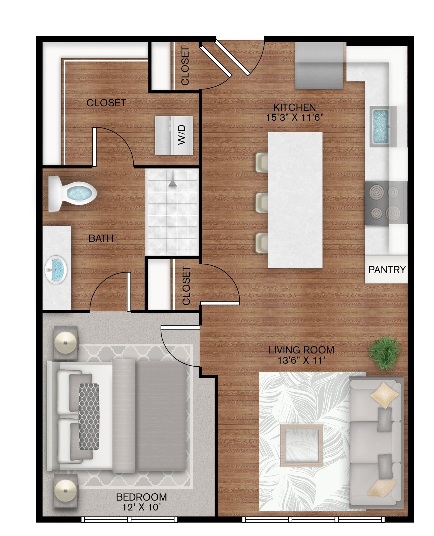 Fort Worth Apartment Floor Plan